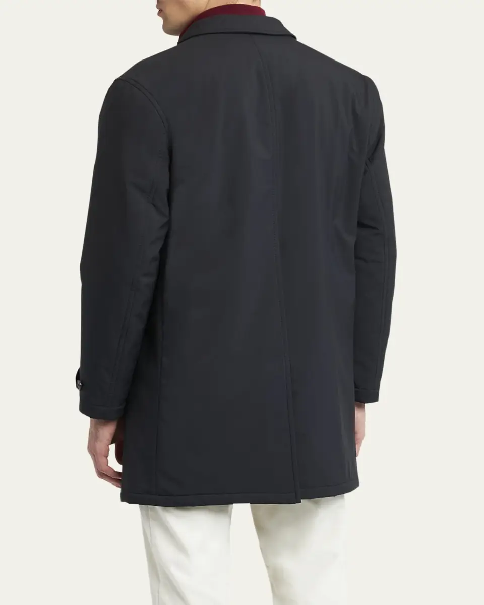 Brioni Men's Technical Fabric Car Coat | Thumbnail 3