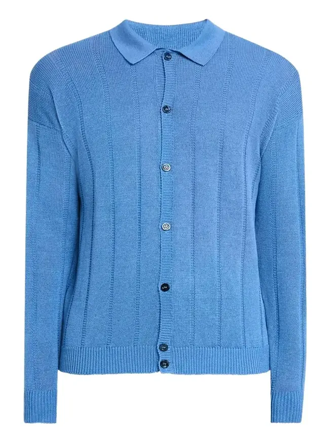 Men's Cashmere Tonal Stripe Cardigan