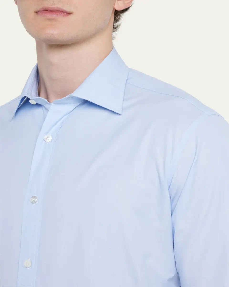 Charvet Men's French Cuff Cotton Dress Shirt | Thumbnail 4 Charvet Men's French Cuff Cotton Dress Shirt | Thumbnail 4