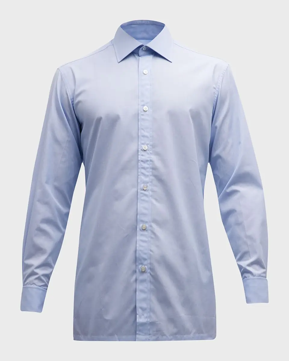 Charvet Men's French Cuff Cotton Dress Shirt | Thumbnail 5 Charvet Men's French Cuff Cotton Dress Shirt | Thumbnail 5