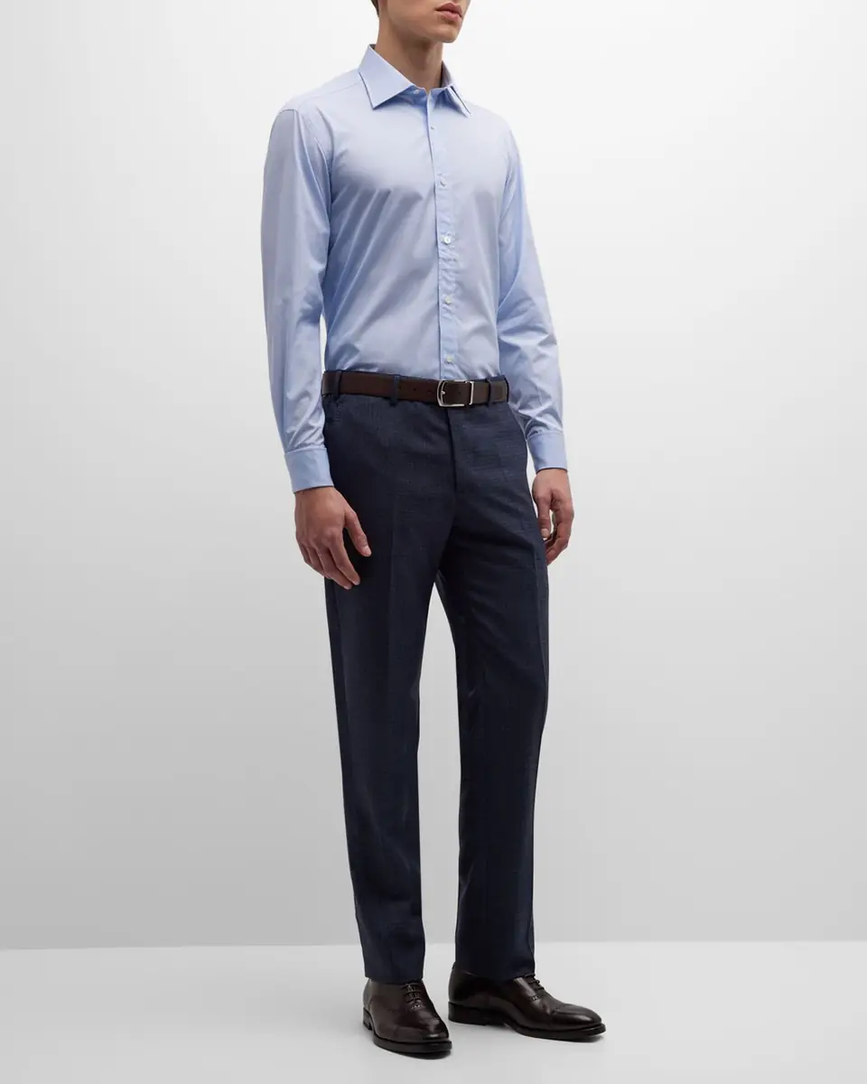 Charvet Men's French Cuff Cotton Dress Shirt | Thumbnail 6 Charvet Men's French Cuff Cotton Dress Shirt | Thumbnail 6