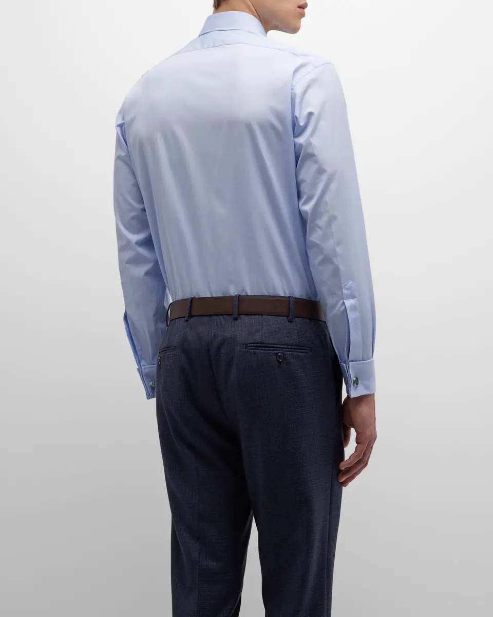 Charvet Men's French Cuff Cotton Dress Shirt | Thumbnail 7 Charvet Men's French Cuff Cotton Dress Shirt | Thumbnail 7