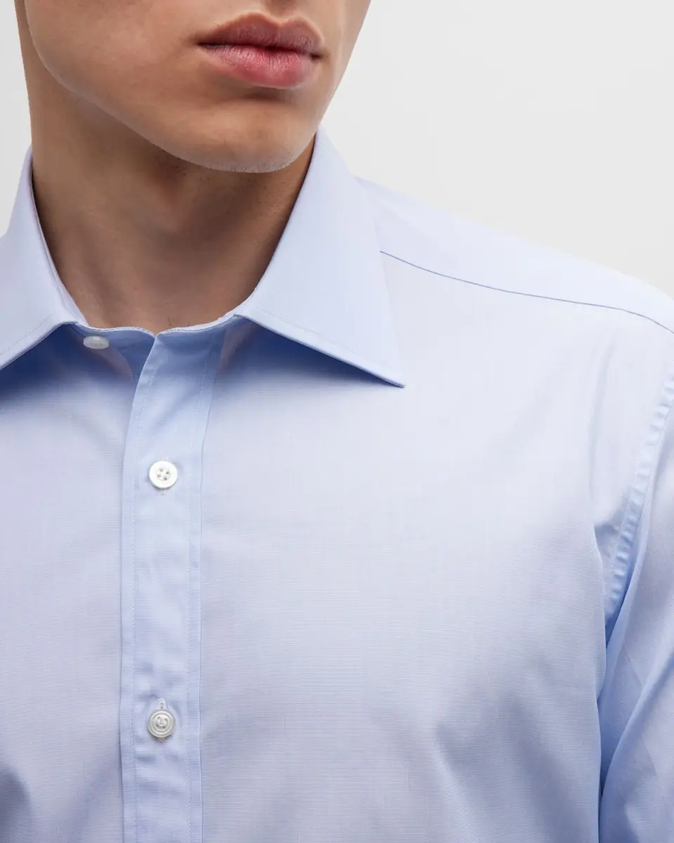 Charvet Men's French Cuff Cotton Dress Shirt | Thumbnail 8 Charvet Men's French Cuff Cotton Dress Shirt | Thumbnail 8