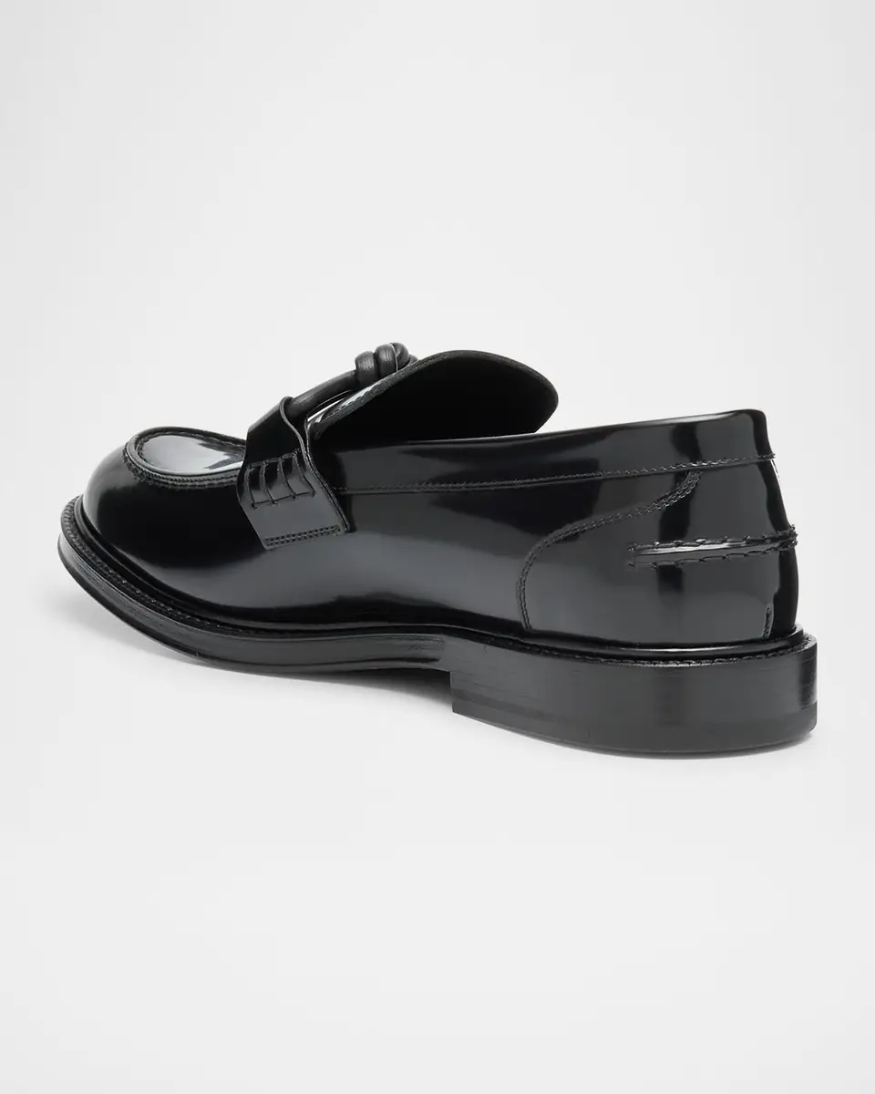 Bottega Veneta Men's Tie Brushed Calfskin Bit Loafers | Thumbnail 3 Bottega Veneta Men's Tie Brushed Calfskin Bit Loafers | Thumbnail 3