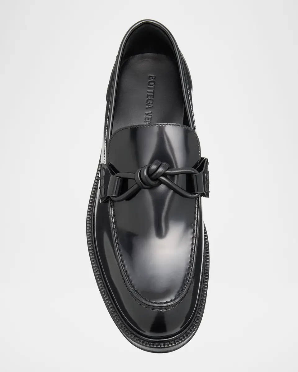 Bottega Veneta Men's Tie Brushed Calfskin Bit Loafers | Thumbnail 5 Bottega Veneta Men's Tie Brushed Calfskin Bit Loafers | Thumbnail 5