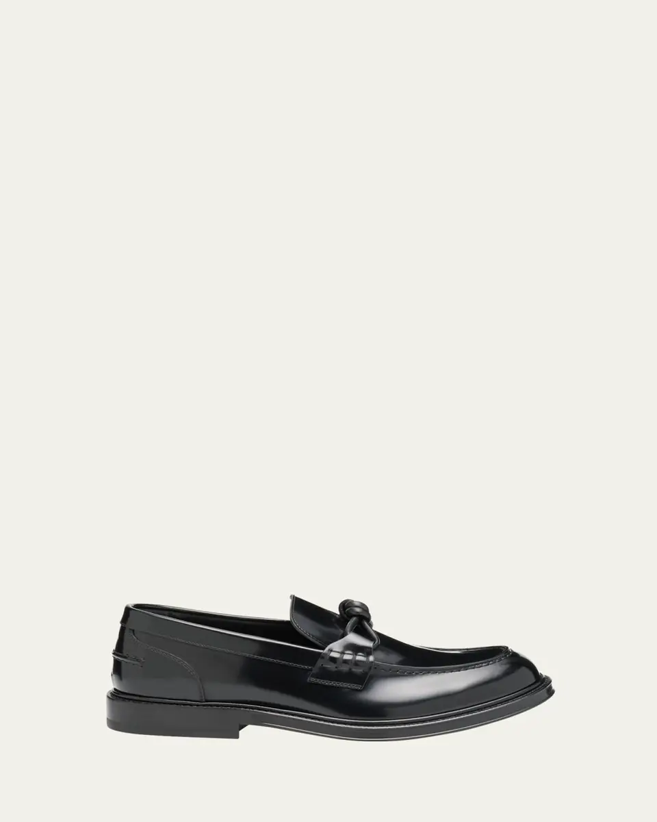 Bottega Veneta Men's Tie Brushed Calfskin Bit Loafers | Thumbnail 6 Bottega Veneta Men's Tie Brushed Calfskin Bit Loafers | Thumbnail 6