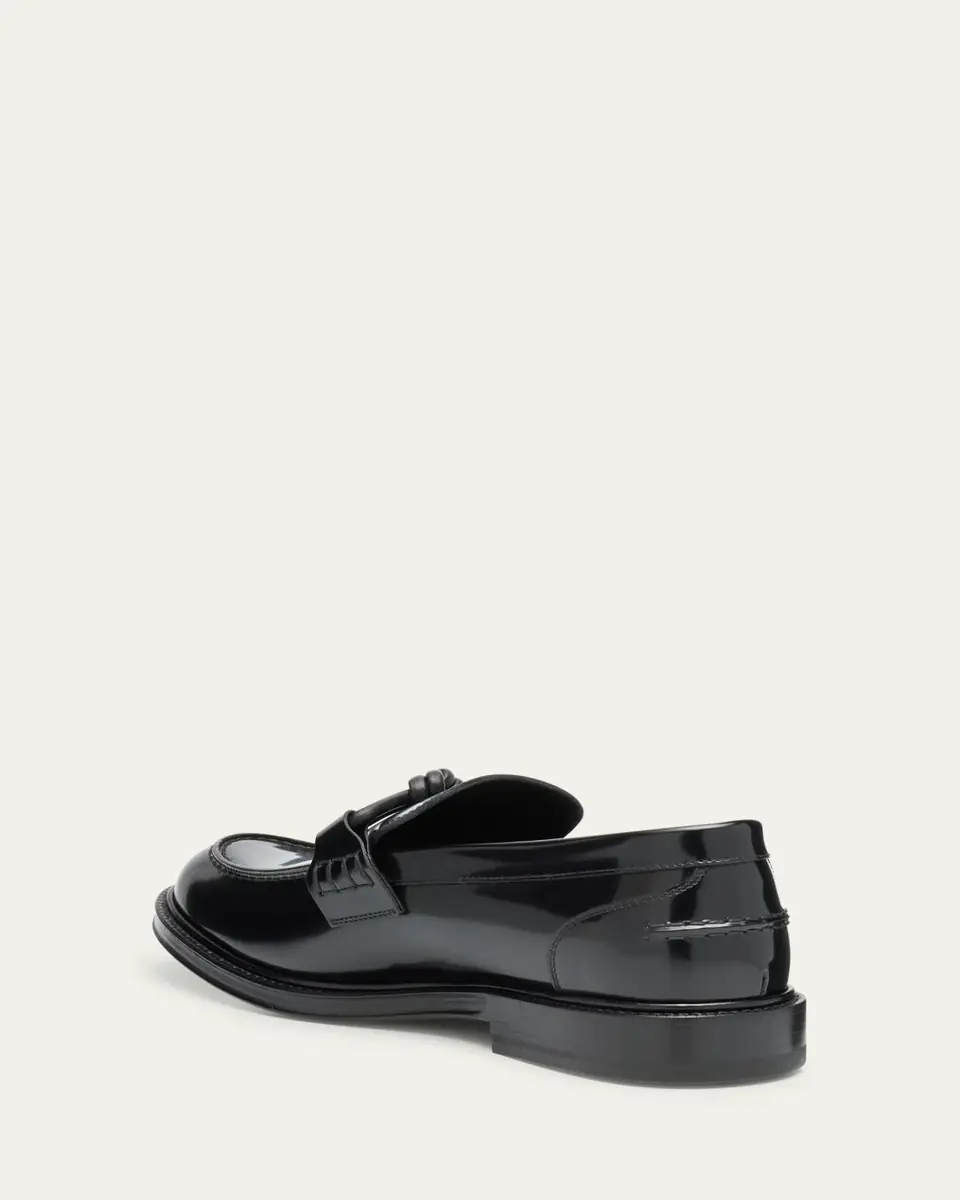 Bottega Veneta Men's Tie Brushed Calfskin Bit Loafers | Thumbnail 9 Bottega Veneta Men's Tie Brushed Calfskin Bit Loafers | Thumbnail 9