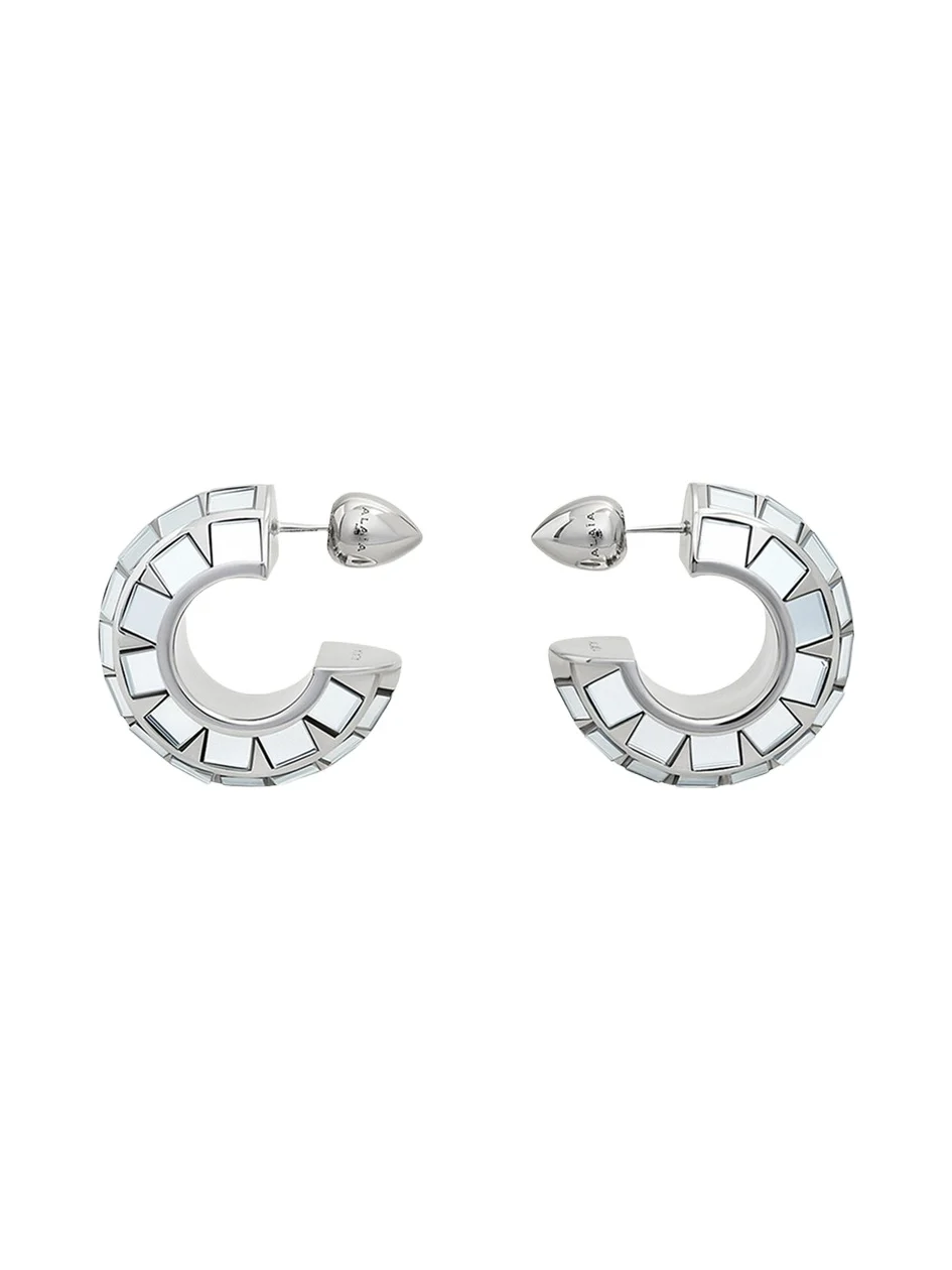 Disco Crystal Small Hoop Earrings