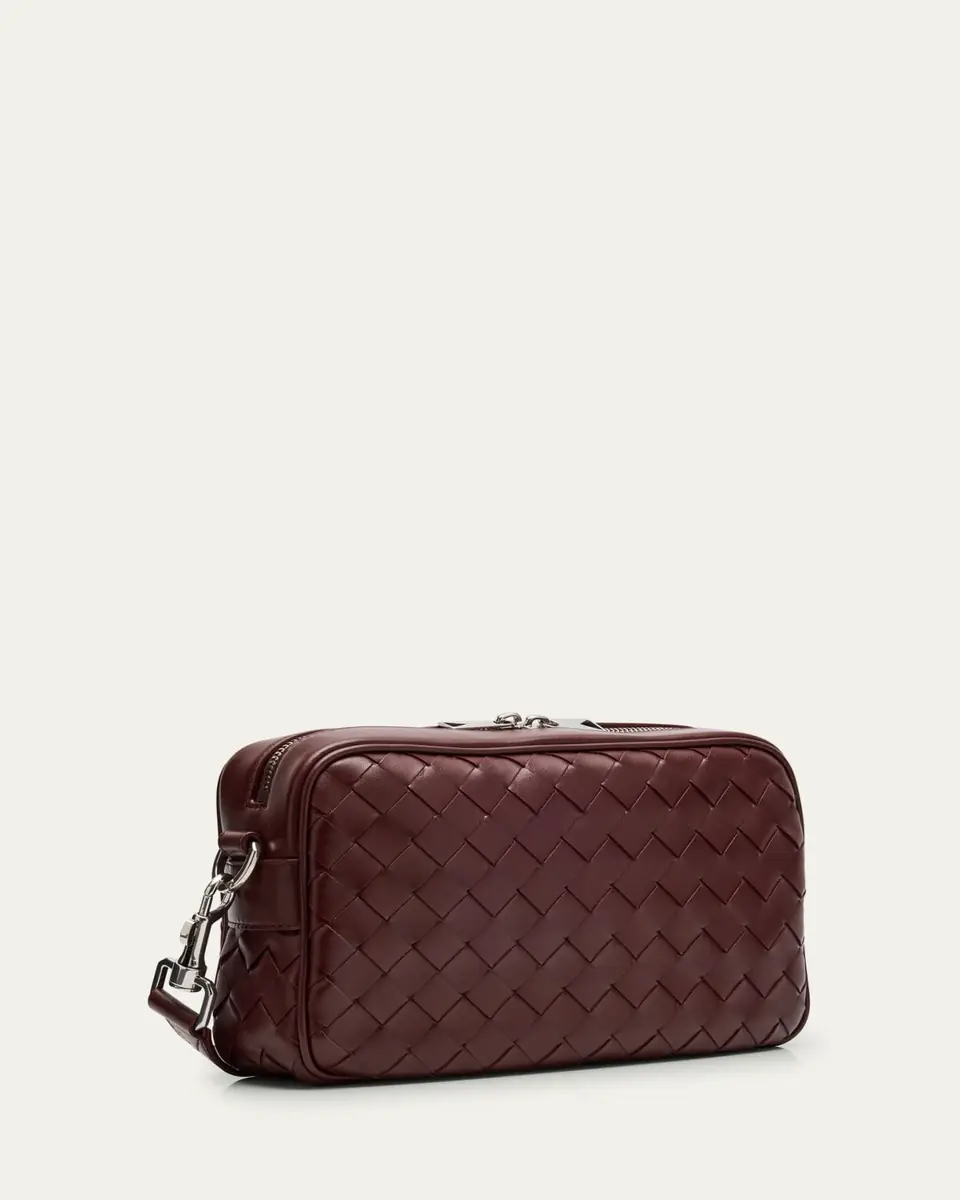 Bottega Veneta Men's Intrecciato Small Crossbody Bag | Thumbnail 3 Bottega Veneta Men's Intrecciato Small Crossbody Bag | Thumbnail 3