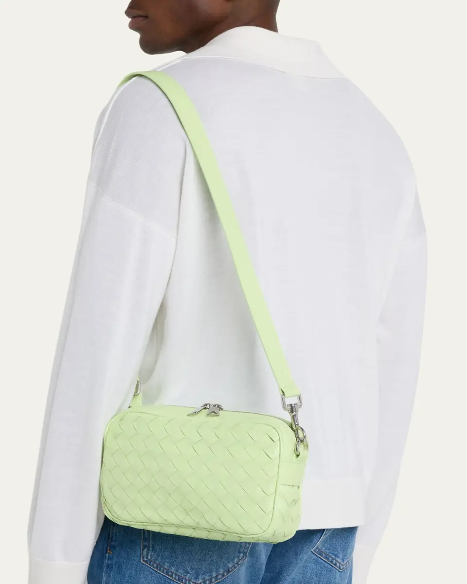 Bottega Veneta Men's Intrecciato Small Crossbody Bag | Thumbnail 6 Bottega Veneta Men's Intrecciato Small Crossbody Bag | Thumbnail 6