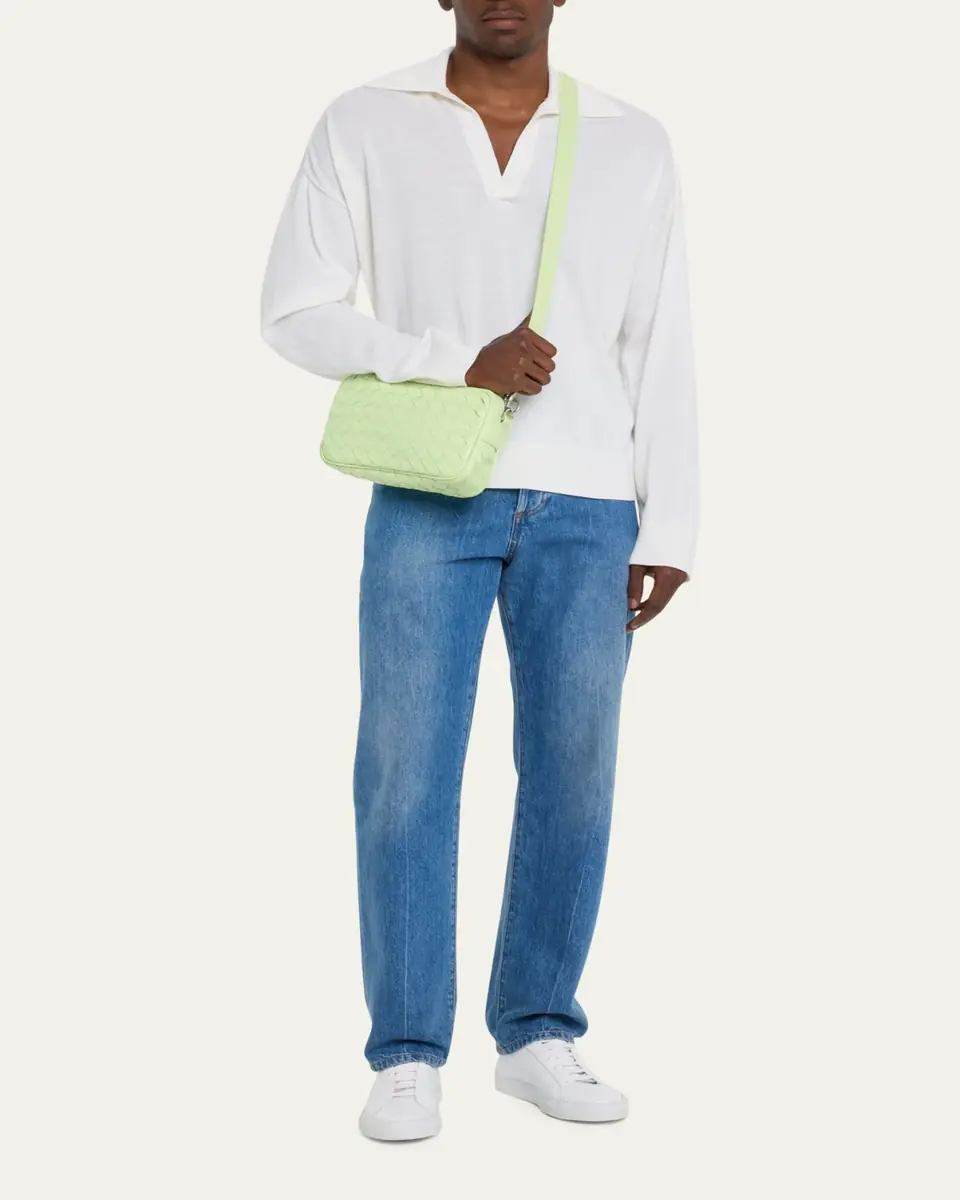 Bottega Veneta Men's Intrecciato Small Crossbody Bag | Thumbnail 9 Bottega Veneta Men's Intrecciato Small Crossbody Bag | Thumbnail 9