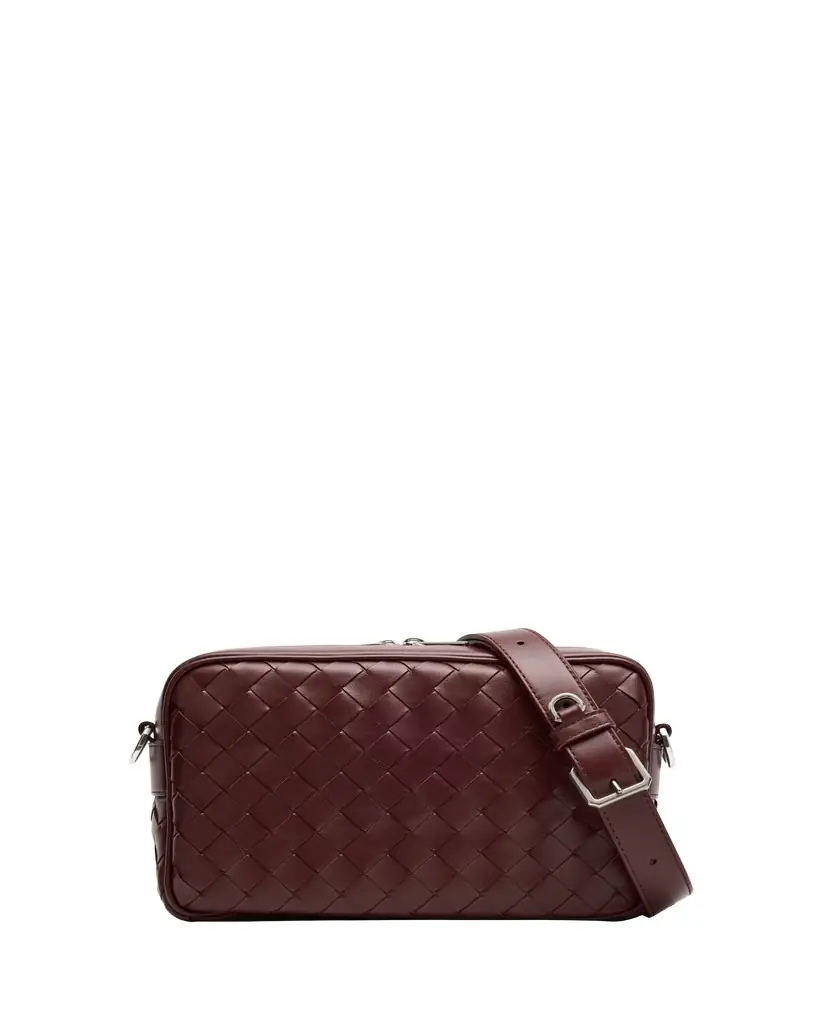 Men's Intrecciato Small Crossbody Bag Men's Intrecciato Small Crossbody Bag