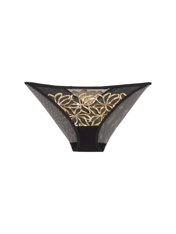 Eclats D'Or Metallic Embroidered Italian Briefs