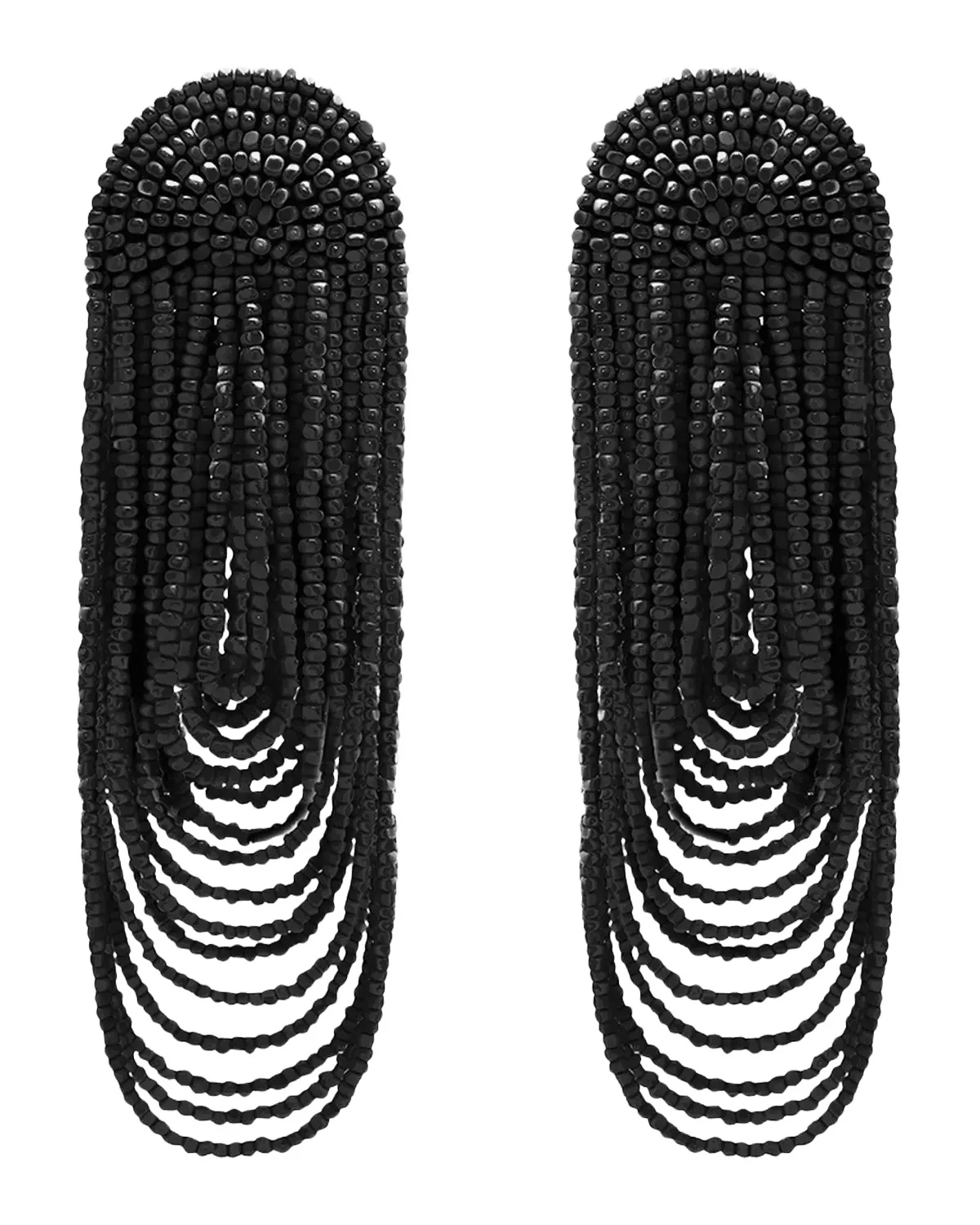 Beaded Double Curtain Earrings Beaded Double Curtain Earrings