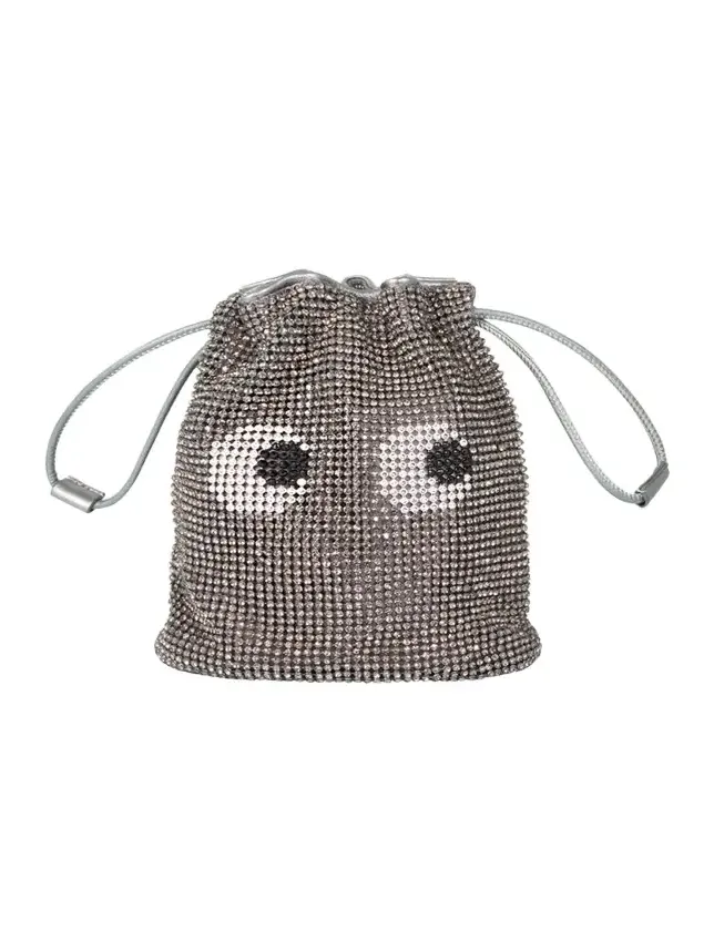 Anya Hindmarch Eyes Mesh Crystal Pouch Bag