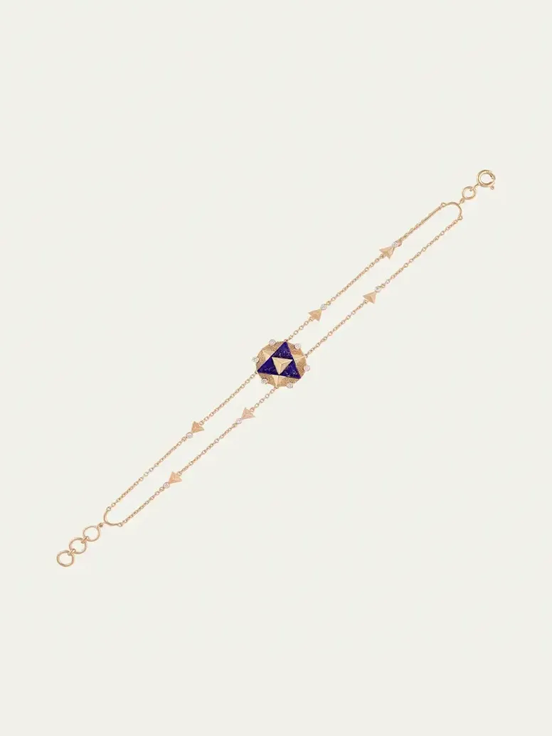 Aravali Yantra Diamond and Lapis Bracelet Aravali Yantra Diamond and Lapis Bracelet