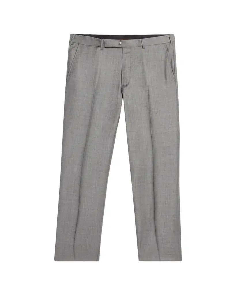 ZEGNA Men's Wool Sharkskin Trousers | Image 1 ZEGNA Men's Wool Sharkskin Trousers | Image 1