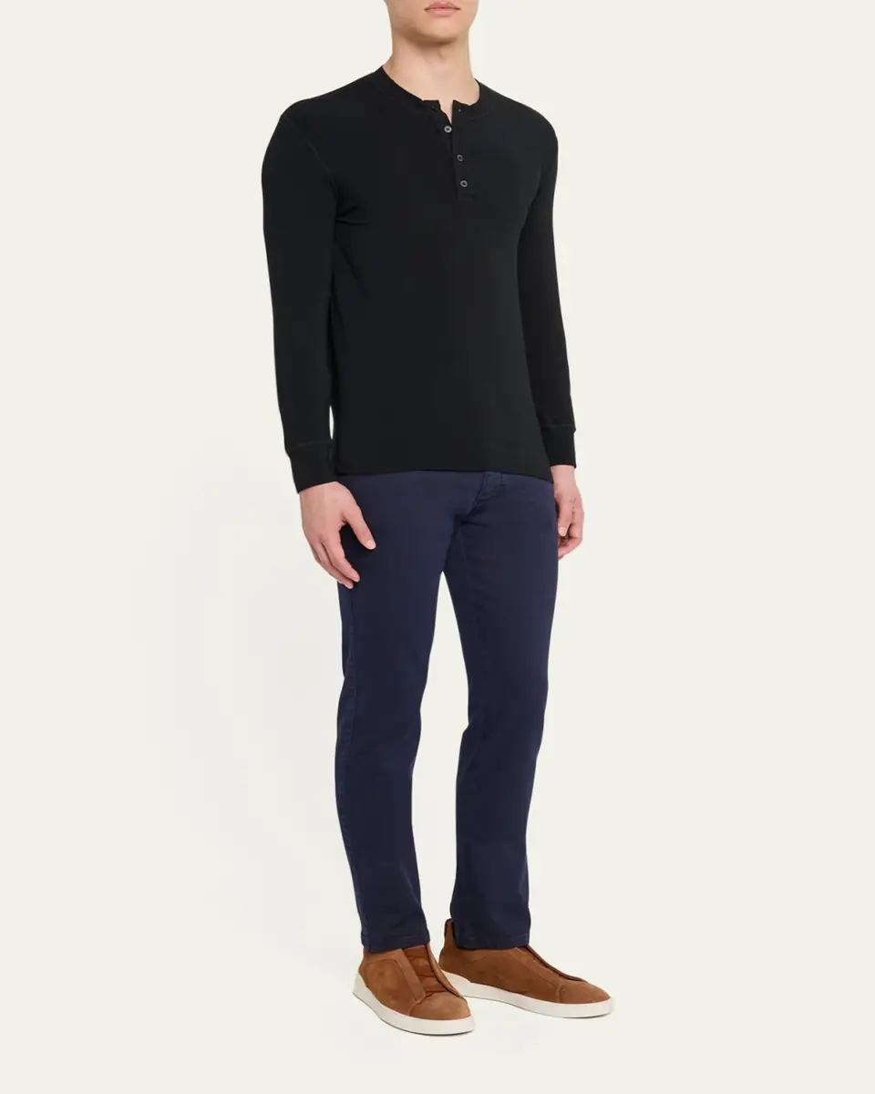 ZEGNA Men's Comfort Delave Five-Pocket Jeans | Thumbnail 4 ZEGNA Men's Comfort Delave Five-Pocket Jeans | Thumbnail 4