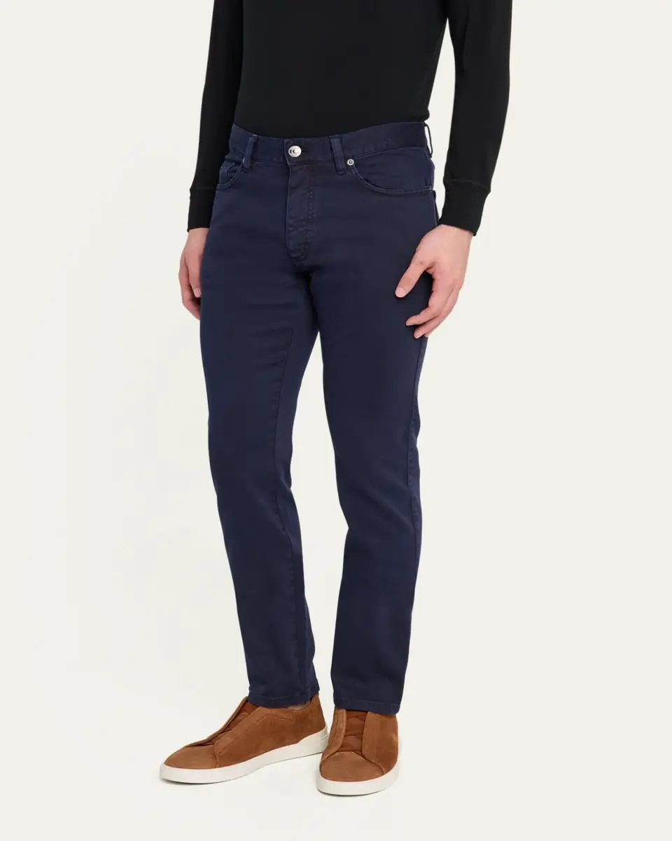 ZEGNA Men's Comfort Delave Five-Pocket Jeans | Thumbnail 5 ZEGNA Men's Comfort Delave Five-Pocket Jeans | Thumbnail 5
