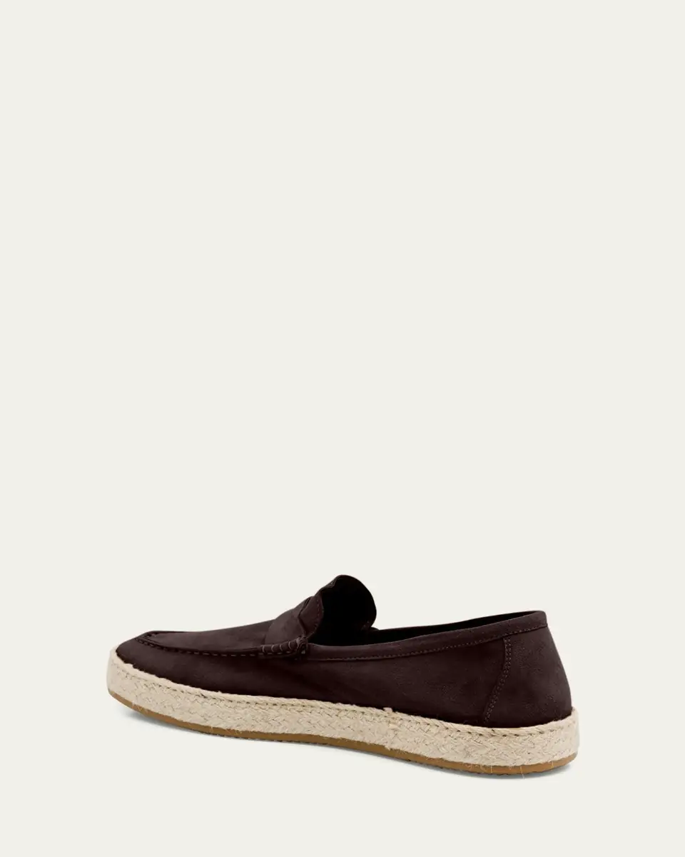 Ron White Men's Dylan Weatherproof Suede and Raffia Slip-On Sneakers | Thumbnail 4