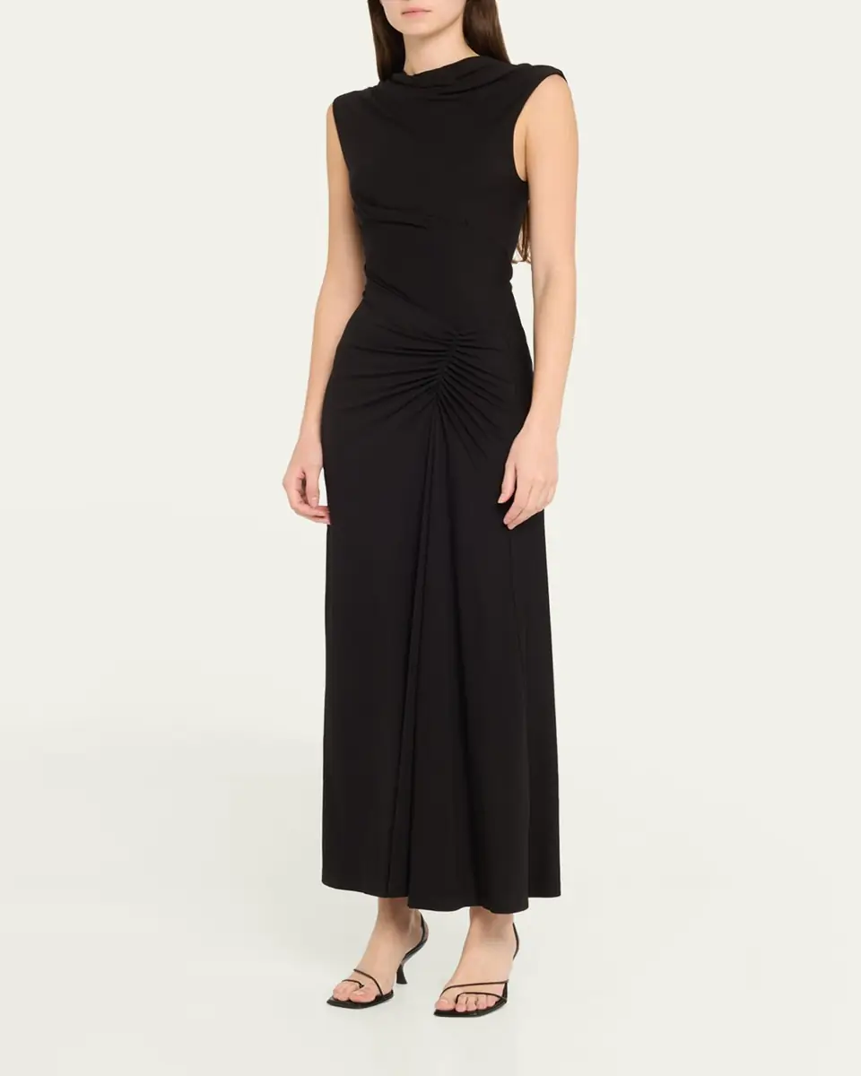 Simkhai Acacia Sleeveless Gathered Midi Dress | Thumbnail 4 Simkhai Acacia Sleeveless Gathered Midi Dress | Thumbnail 4