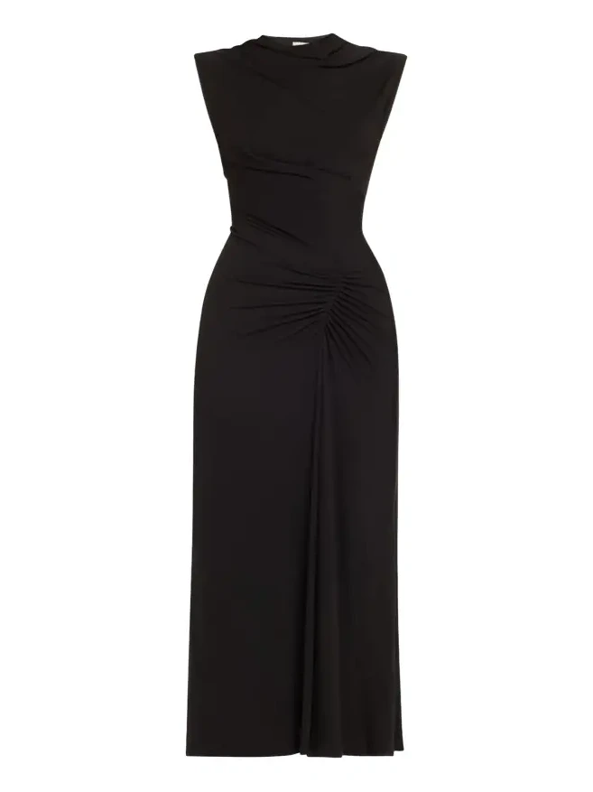 Acacia Sleeveless Gathered Midi Dress