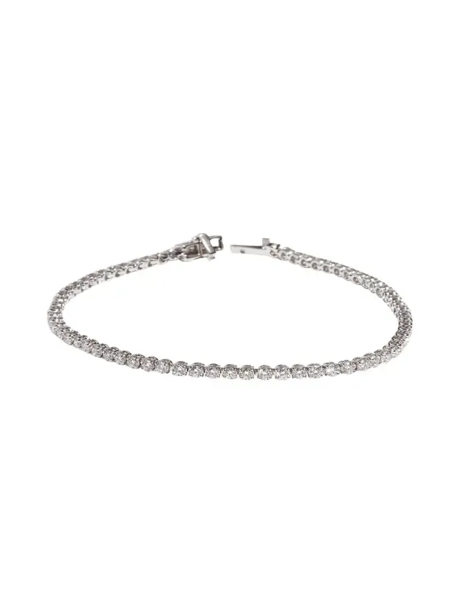 14K White Gold Lab Grown Diamond Tennis Bracelet