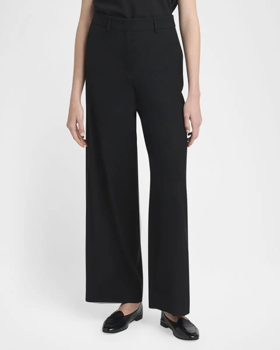 Giorgio Armani Fluid Wool Straight-Leg Trousers | Thumbnail 3