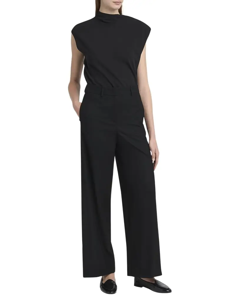 Giorgio Armani Fluid Wool Straight-Leg Trousers | Image 1 Giorgio Armani Fluid Wool Straight-Leg Trousers | Image 1