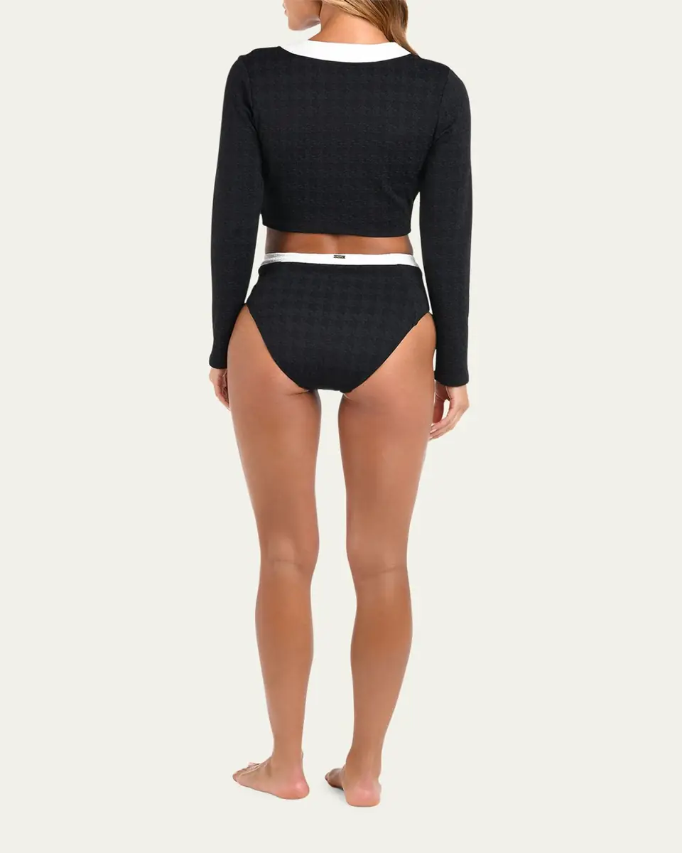 L'Agence Adaline Colorblock Chic Swim Cardigan | Thumbnail 3 L'Agence Adaline Colorblock Chic Swim Cardigan | Thumbnail 3
