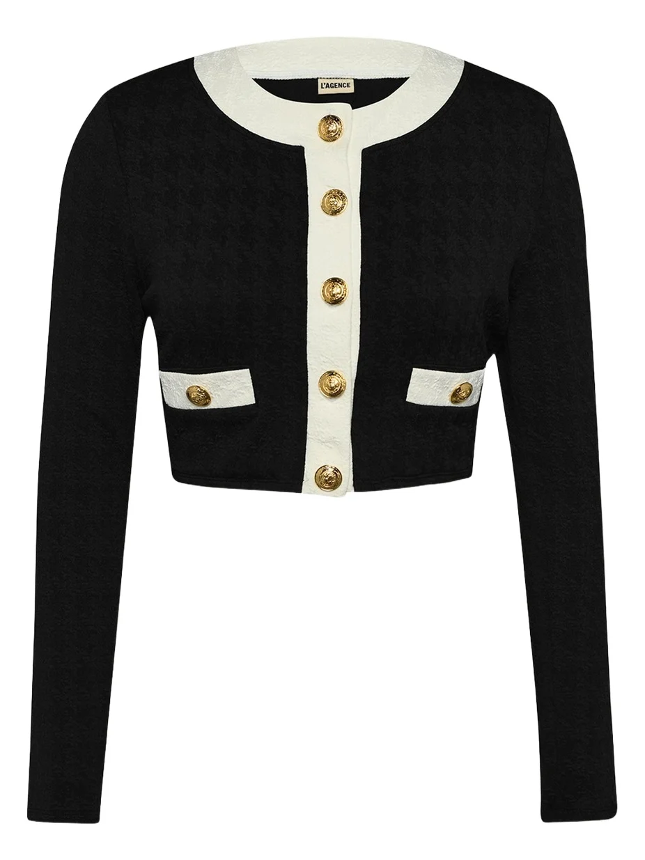 L'Agence Adaline Colorblock Chic Swim Cardigan