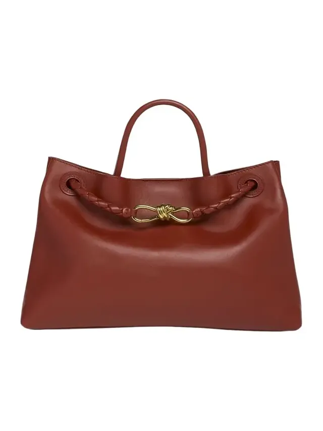 Medium Andiamo Leather Shoulder Bag
