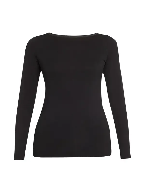 Soft Touch Marrow-Edge Long-Sleeve Top