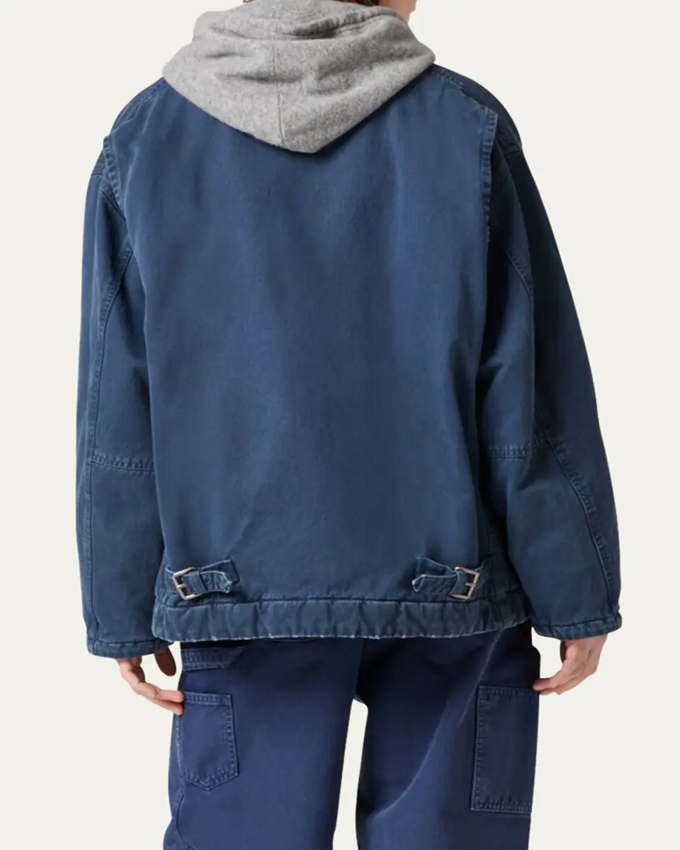 Miu Miu Cotton Trucker Jacket with Corduroy Collar | Thumbnail 2
