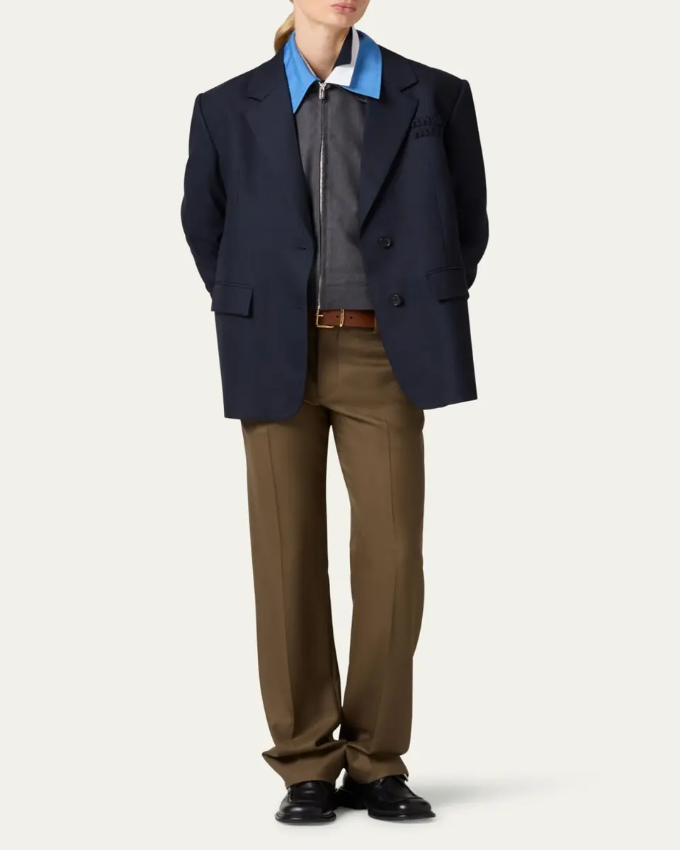 Miu Miu Straight Leg Wool Pants | Thumbnail 3