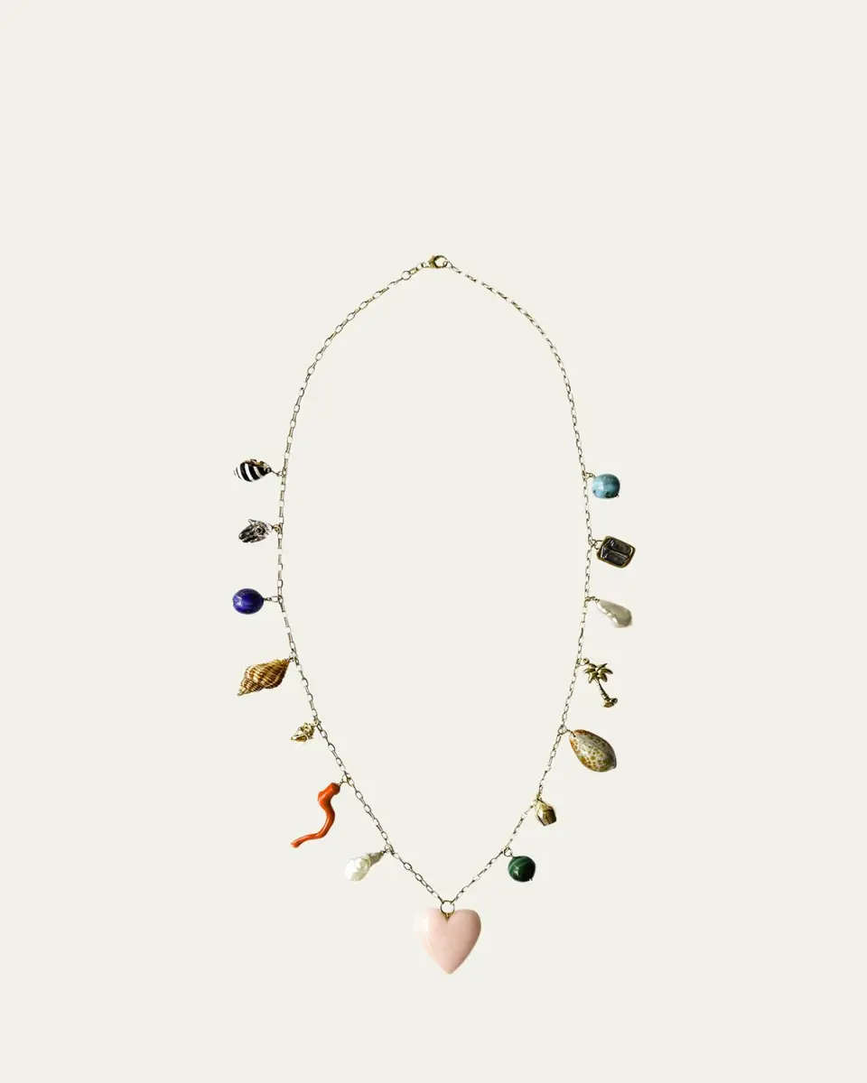 Haute Victoire Les Charmantes Opal Heart Charm Necklace | Thumbnail 2 Haute Victoire Les Charmantes Opal Heart Charm Necklace | Thumbnail 2