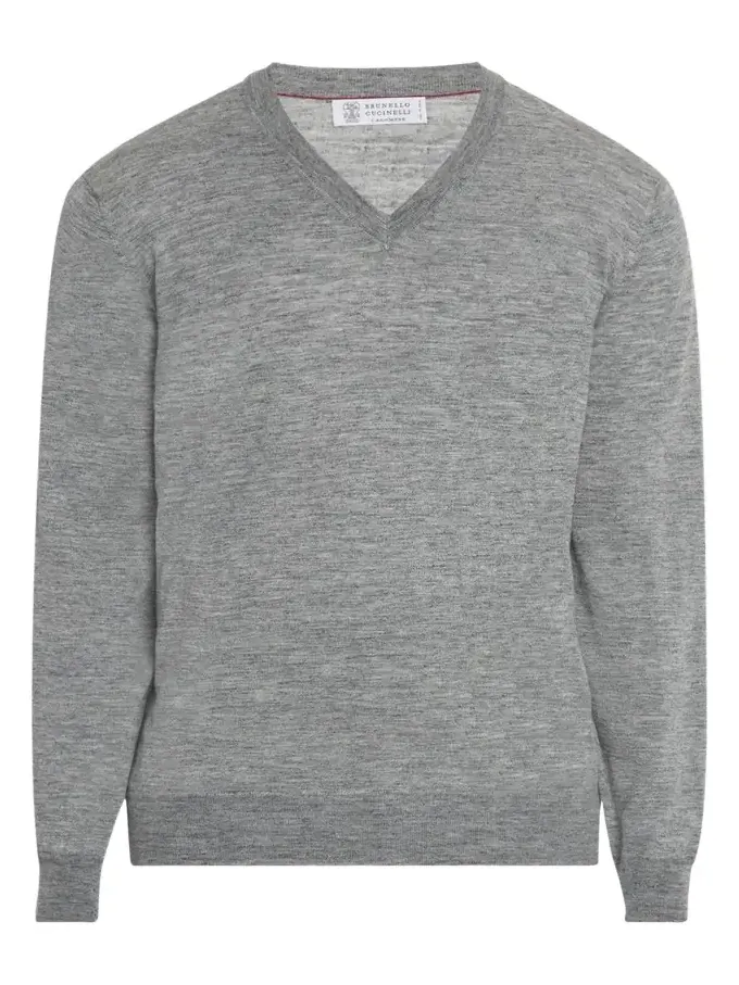 Men's Cashmere-Blend V-Neck Sweater