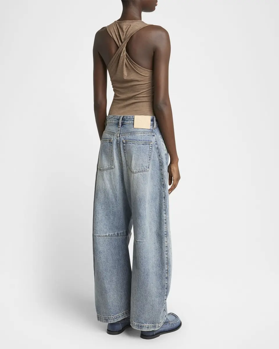 Loewe Anagram Barrel Leg Jeans | Thumbnail 4 Loewe Anagram Barrel Leg Jeans | Thumbnail 4