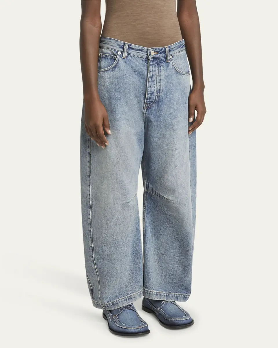 Loewe Anagram Barrel Leg Jeans | Thumbnail 8 Loewe Anagram Barrel Leg Jeans | Thumbnail 8