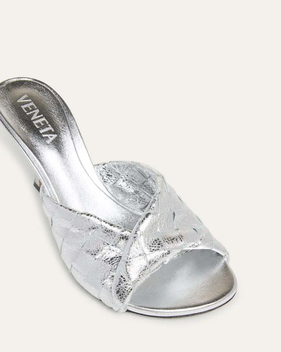 Bottega Veneta Blink Metallic Napa Sandals | Thumbnail 5