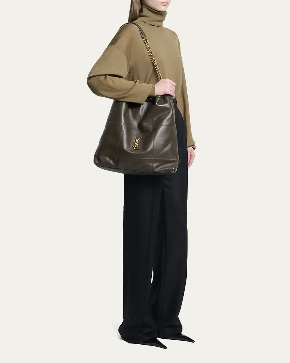 Saint Laurent Jamie Large Pochon YSL Shoulder Bag in Quilted Lambskin Leather | Thumbnail 18