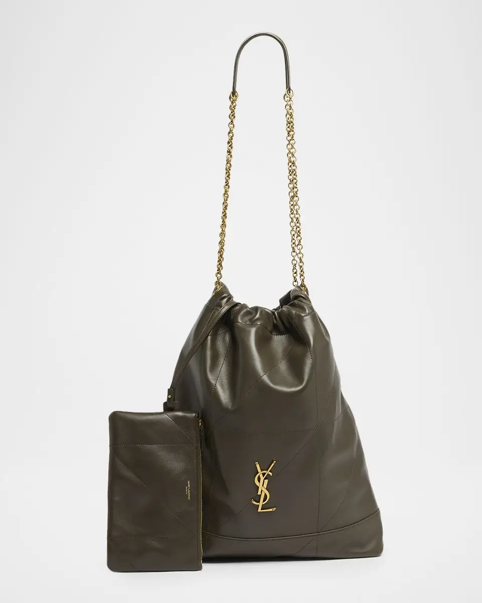 Saint Laurent Jamie Large Pochon YSL Shoulder Bag in Quilted Lambskin Leather | Thumbnail 29