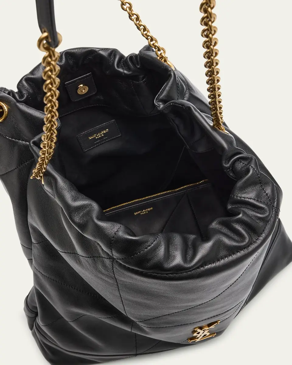 Saint Laurent Jamie Large Pochon YSL Shoulder Bag in Quilted Lambskin Leather | Thumbnail 8