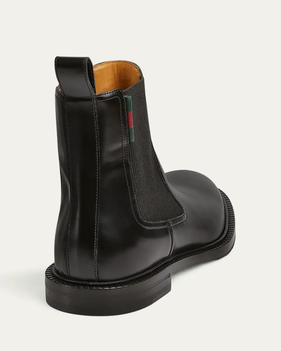 Gucci Men's William Leather Chelsea Boots | Thumbnail 2 Gucci Men's William Leather Chelsea Boots | Thumbnail 2