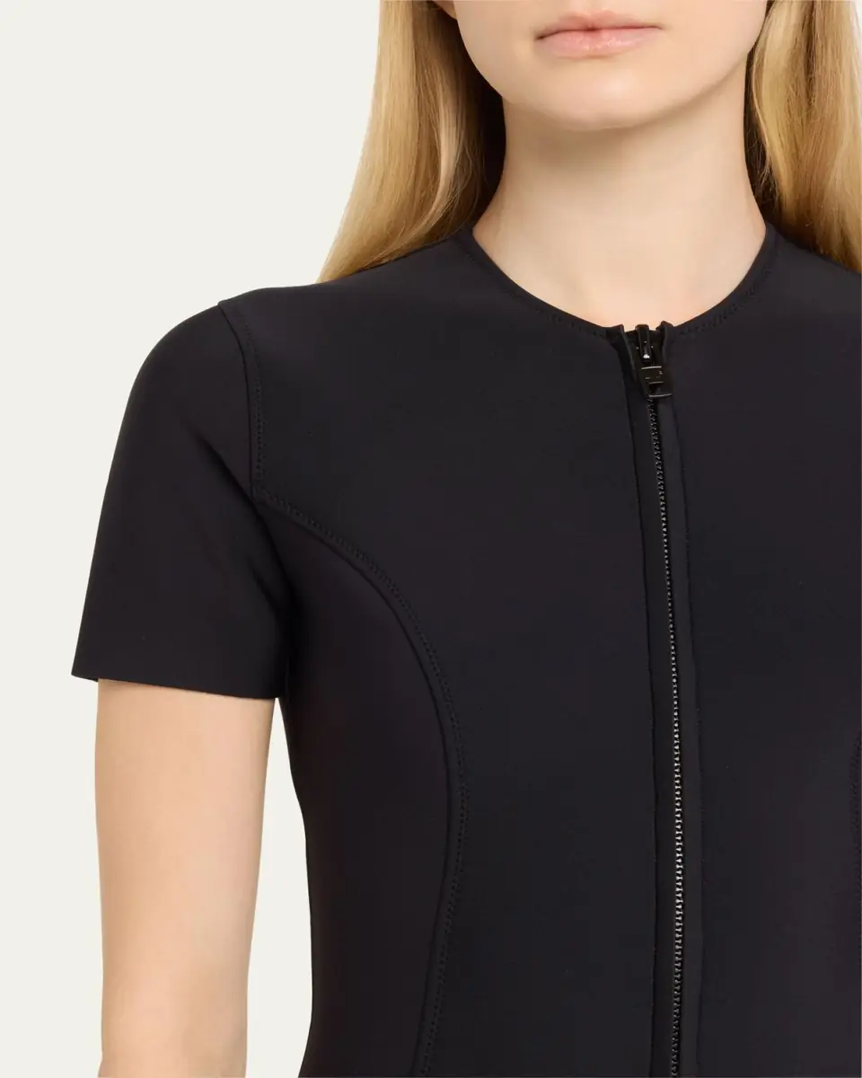 Lisa Marie Fernandez Farrah Rashguard One-Piece Swimsuit | Thumbnail 4