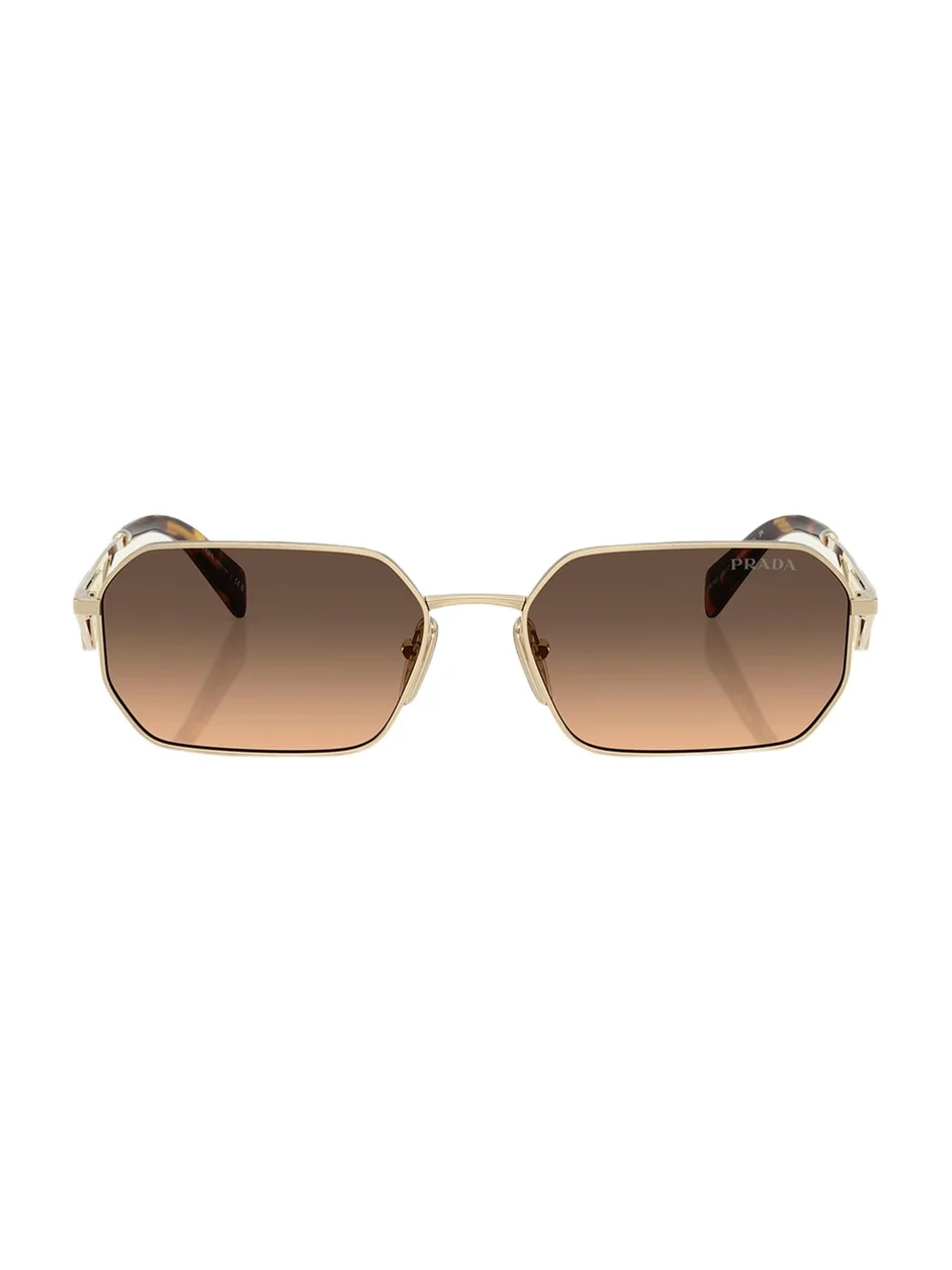 Prada Metal & Plastic Rectangle Sunglasses