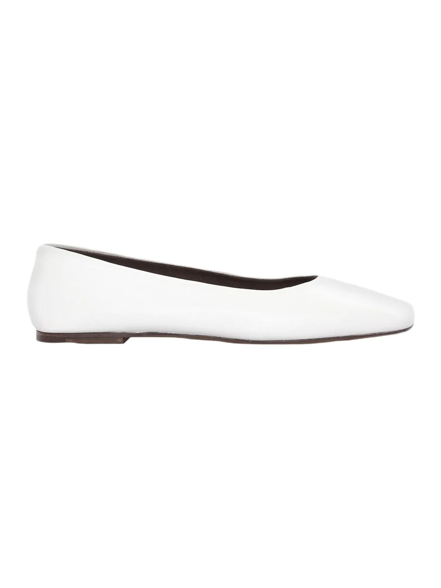 The Row Lambskin Leather Ballerina Flats