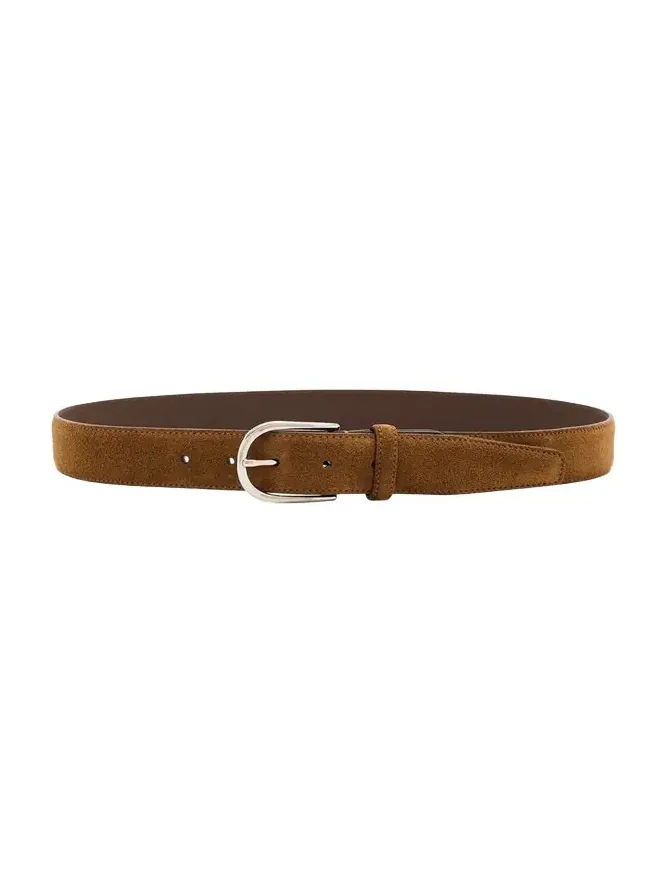 Men's Suede Round-Buckle Belt Men's Suede Round-Buckle Belt