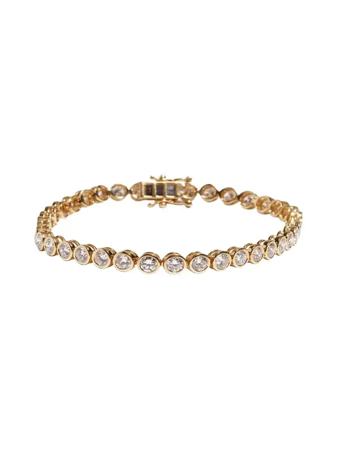 14K Yellow Gold Lab Grown Diamond Tennis Bracelet 14K Yellow Gold Lab Grown Diamond Tennis Bracelet