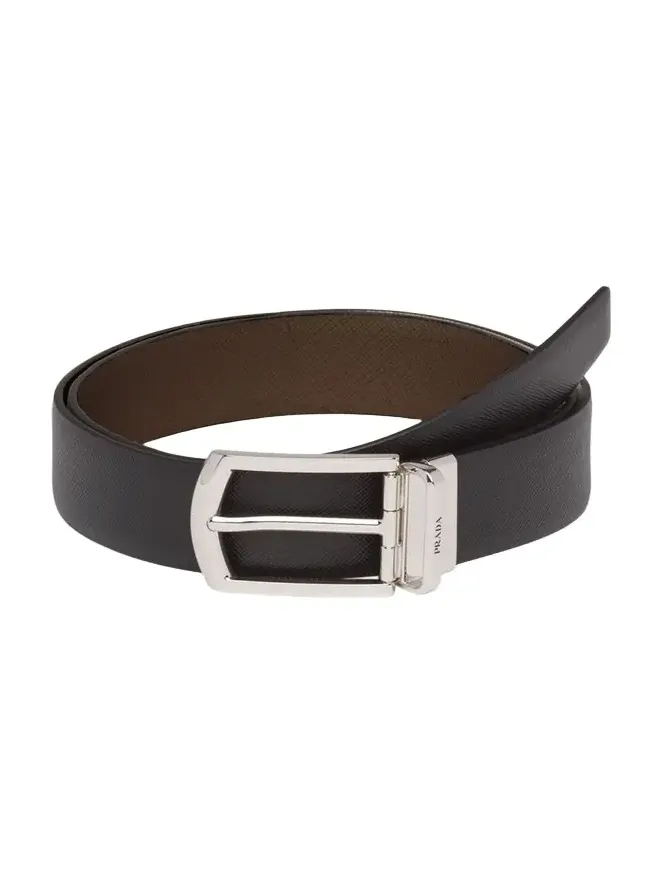 Prada Men's Saffiano Reversible Dress Be